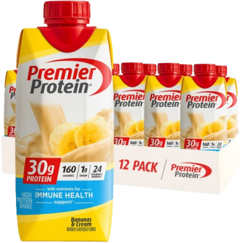 Premier Protein Shake, Bananas & Cream, 30g Protein, 11 Fl Oz, 12 Ct