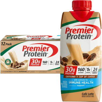 Premier Protein Shake, Café Latte, 30g Protein, 11 fl oz, 12 Ct